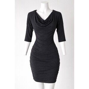 Standard James Perse Dolman Cowl Neck Dress Womens Sz 3 Bodycon Ruched